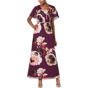 SLNY | Floral Print Embellished Maxi Dress